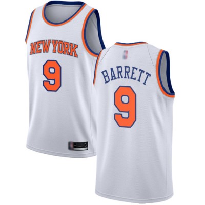 Nike New York Knicks #9 R.J. Barrett White Youth NBA Swingman Association Edition Jersey